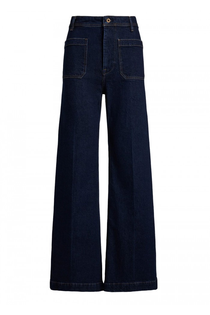 high-rise flared jeans