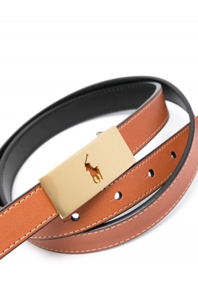 Polo ID Reversible Vachetta Leather Belt