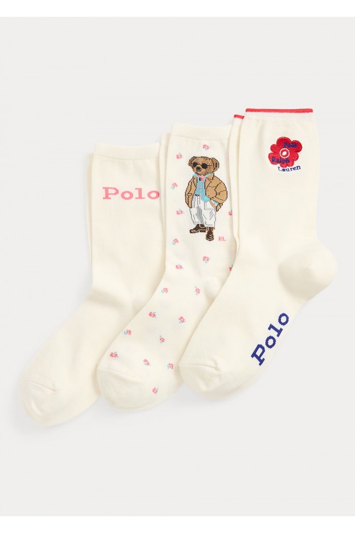 Polo Bear Crew Sock 3-Pack Gift Set