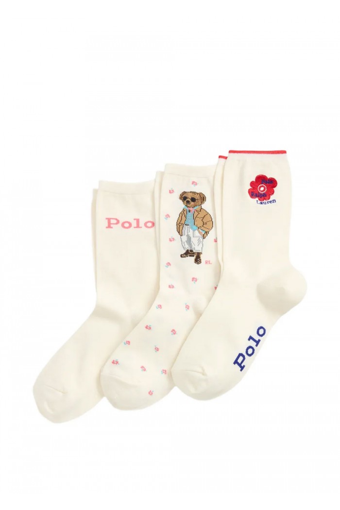Polo Bear Crew Sock 3-Pack Gift Set
