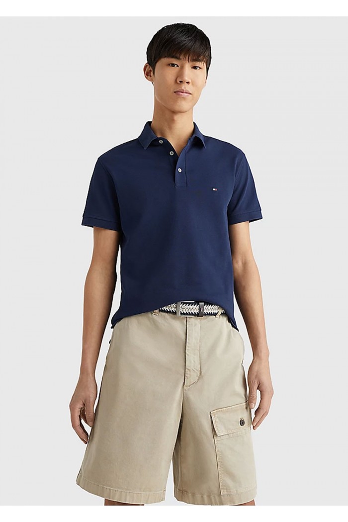 1985 COLLECTION SLIM FIT PIQUE POLO NAVY