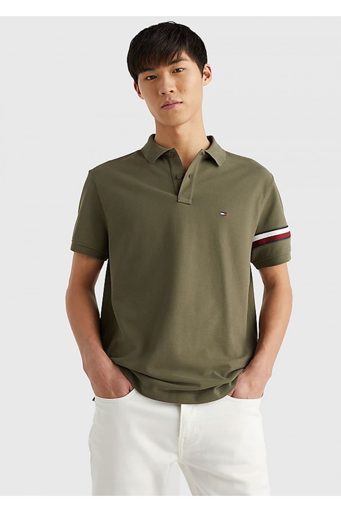 SIGNATURE TAPE REGULAR FIT POLO ARMY