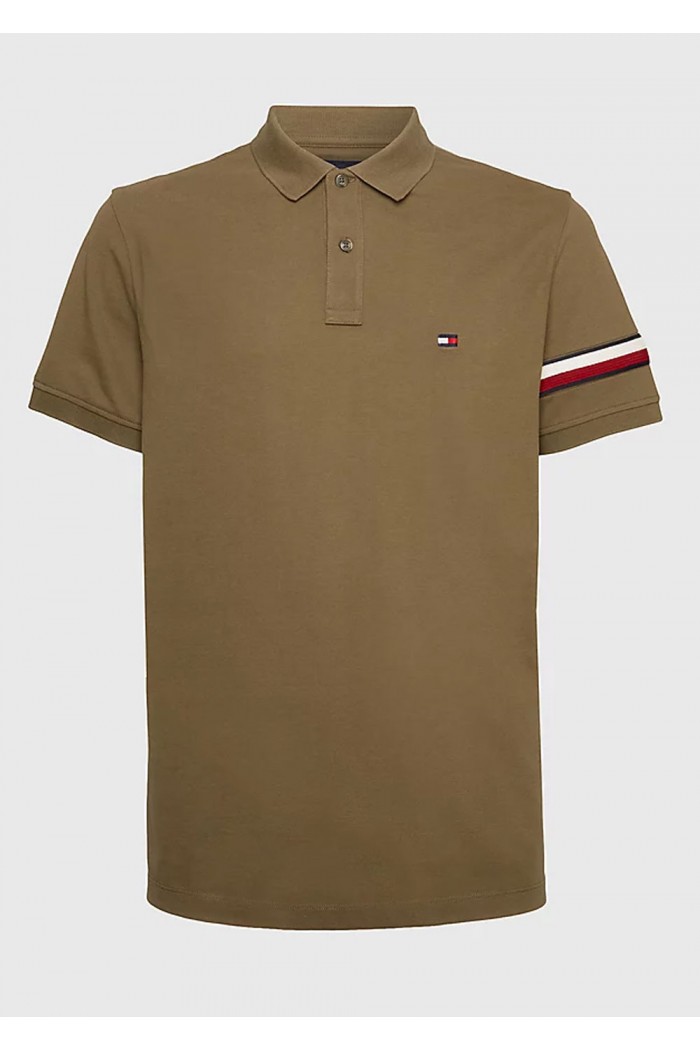 SIGNATURE TAPE REGULAR FIT POLO ARMY