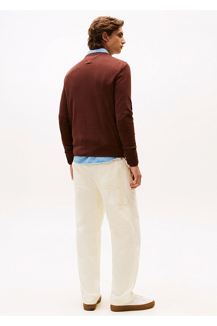 Crew Neck Jumper With Cashmere