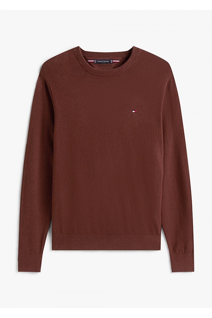 Crew Neck Jumper With Cashmere