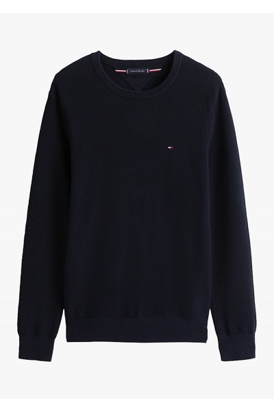 Waffle Knit Crew Neck Jumper