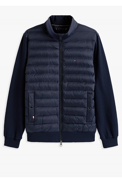 Quilted Zip-Thru Sweatshirt