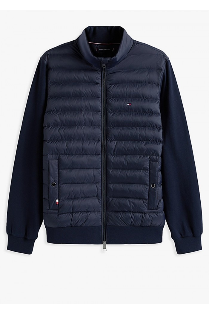 Quilted Zip-Thru Sweatshirt
