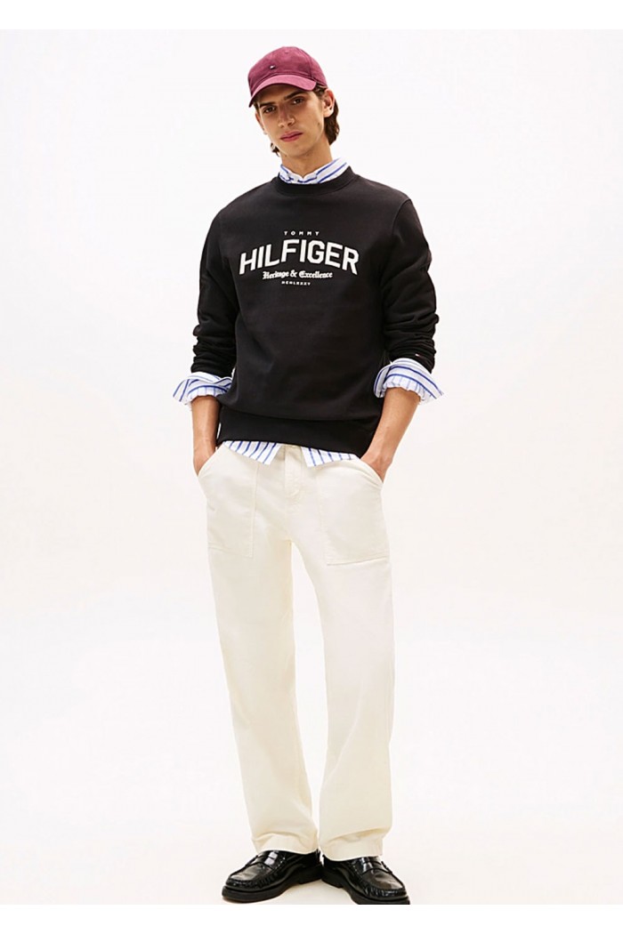 Arch Logo Terry Crew Neck Sweatshirt