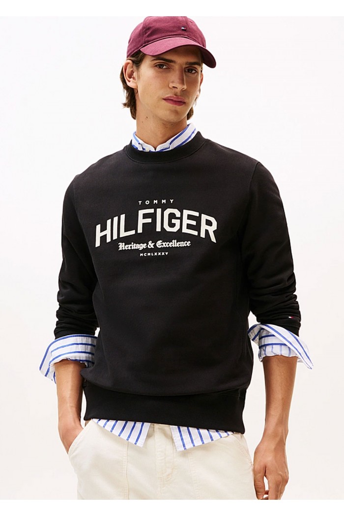 Arch Logo Terry Crew Neck Sweatshirt
