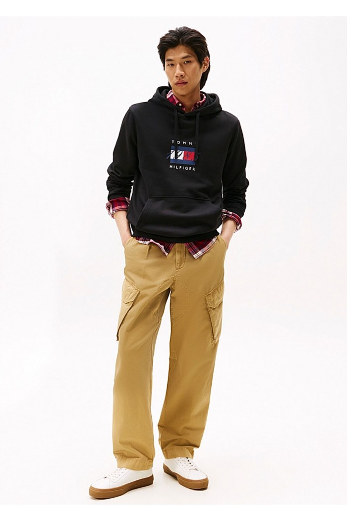 Flag Graphic Drawstring Hoody