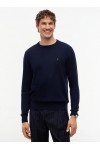 Crew Neck Jumper With Cashmere
