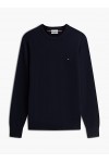 Crew Neck Jumper With Cashmere