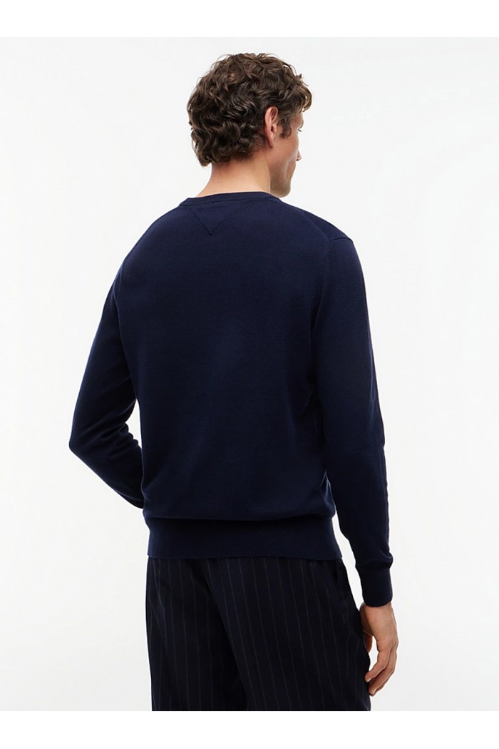 Crew Neck Jumper With Cashmere