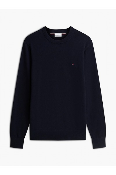Crew Neck Jumper With Cashmere