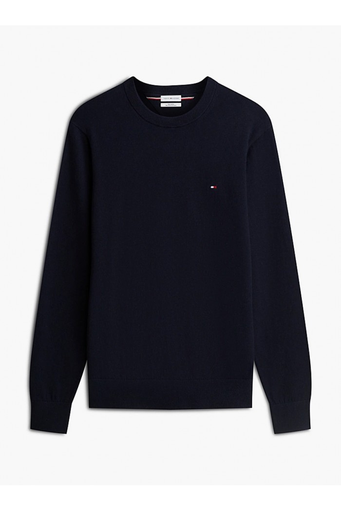 Crew Neck Jumper With Cashmere
