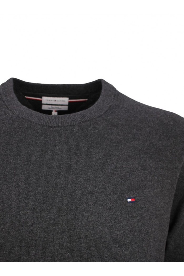 Crew Neck Jumper With Cashmere