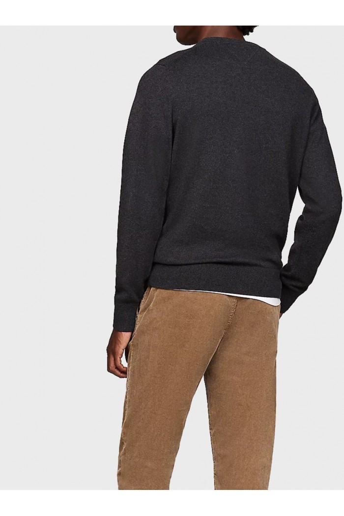Crew Neck Jumper With Cashmere
