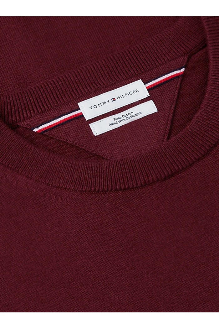 Crew Neck Jumper With Cashmere