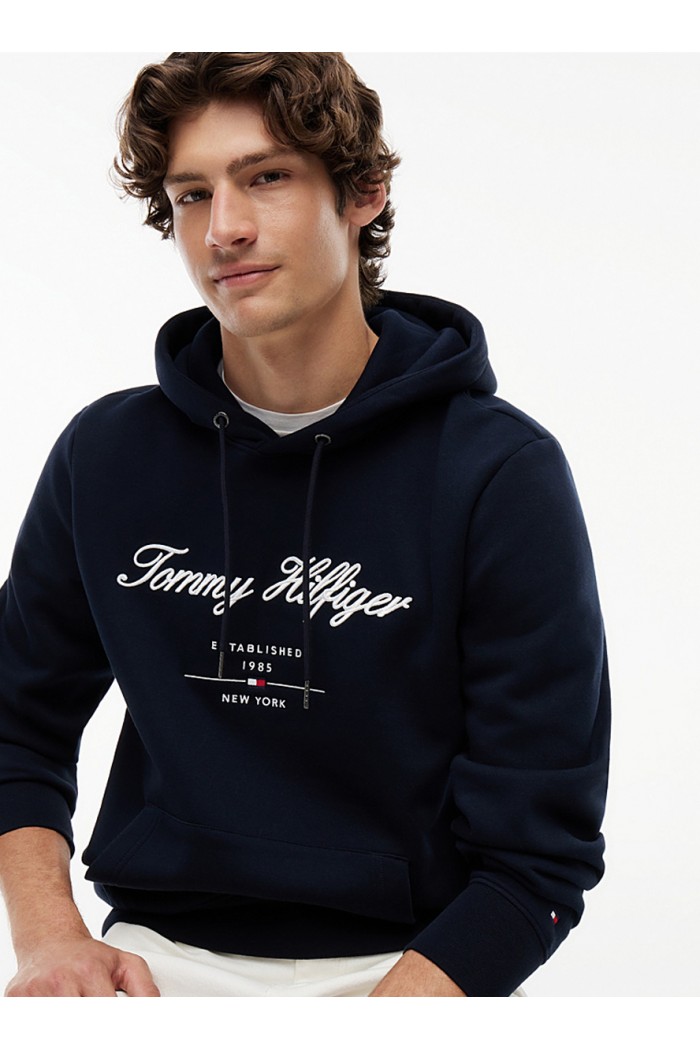 Logo Embroidery Fleece Hoody