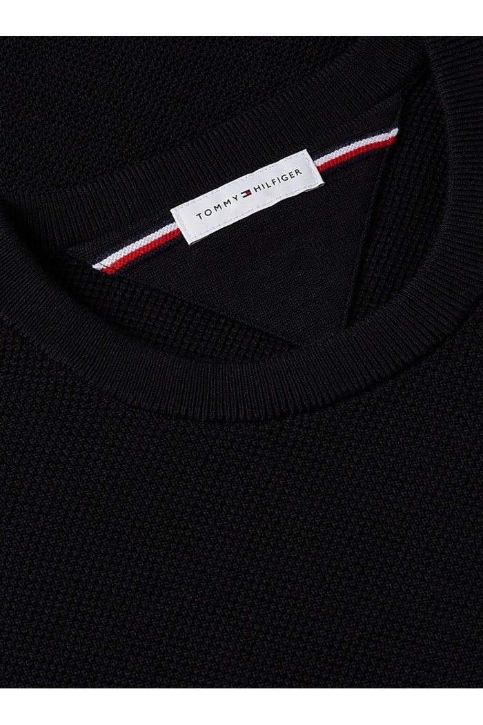 Textured Knit Crew Neck Jumper