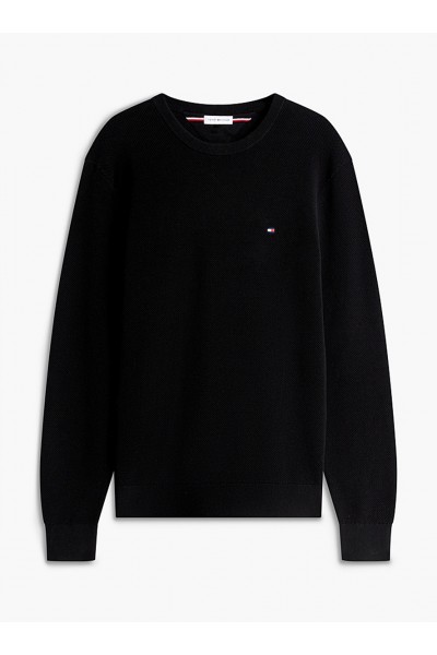 Textured Knit Crew Neck Jumper
