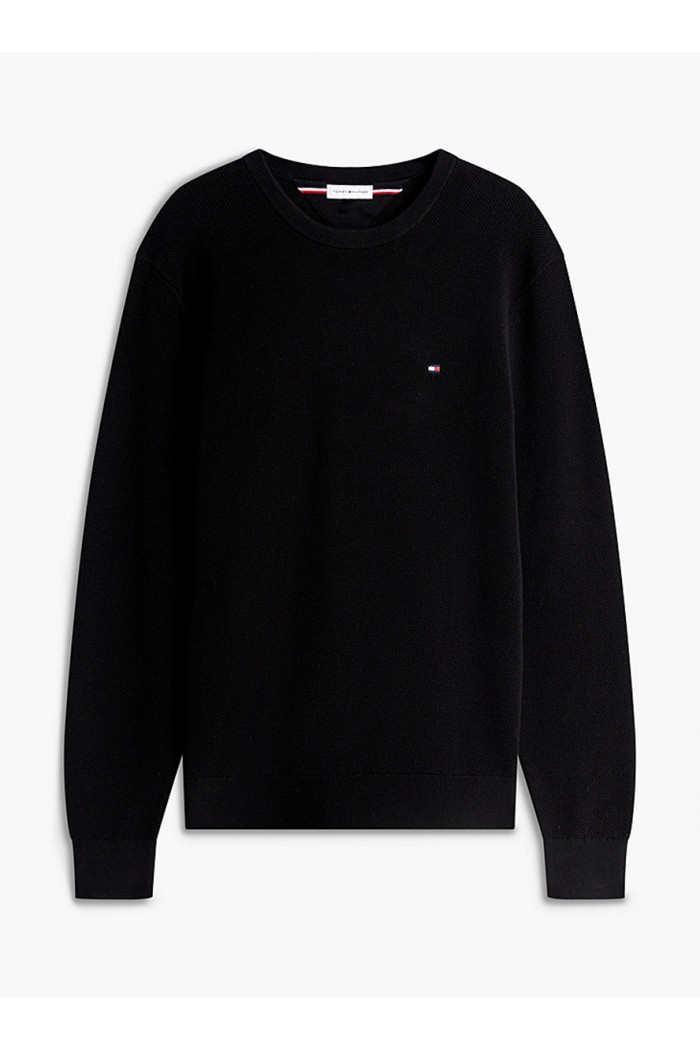 Textured Knit Crew Neck Jumper