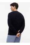 Embroidery Textured Crew Neck 