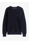 Embroidery Textured Crew Neck 