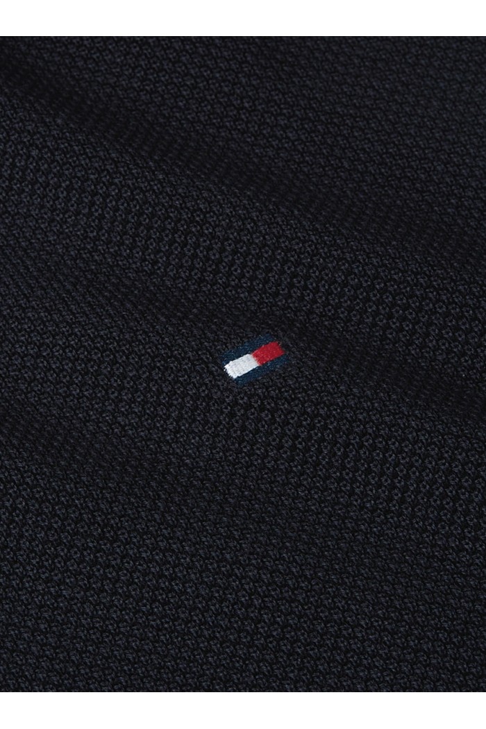 Embroidery Textured Crew Neck 