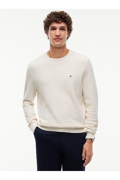 Textured Knit Crew Neck Jumper