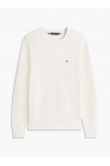 Textured Knit Crew Neck Jumper