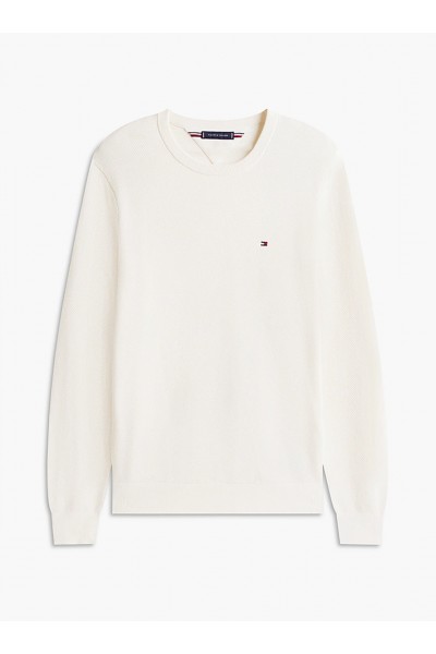 Textured Knit Crew Neck Jumper