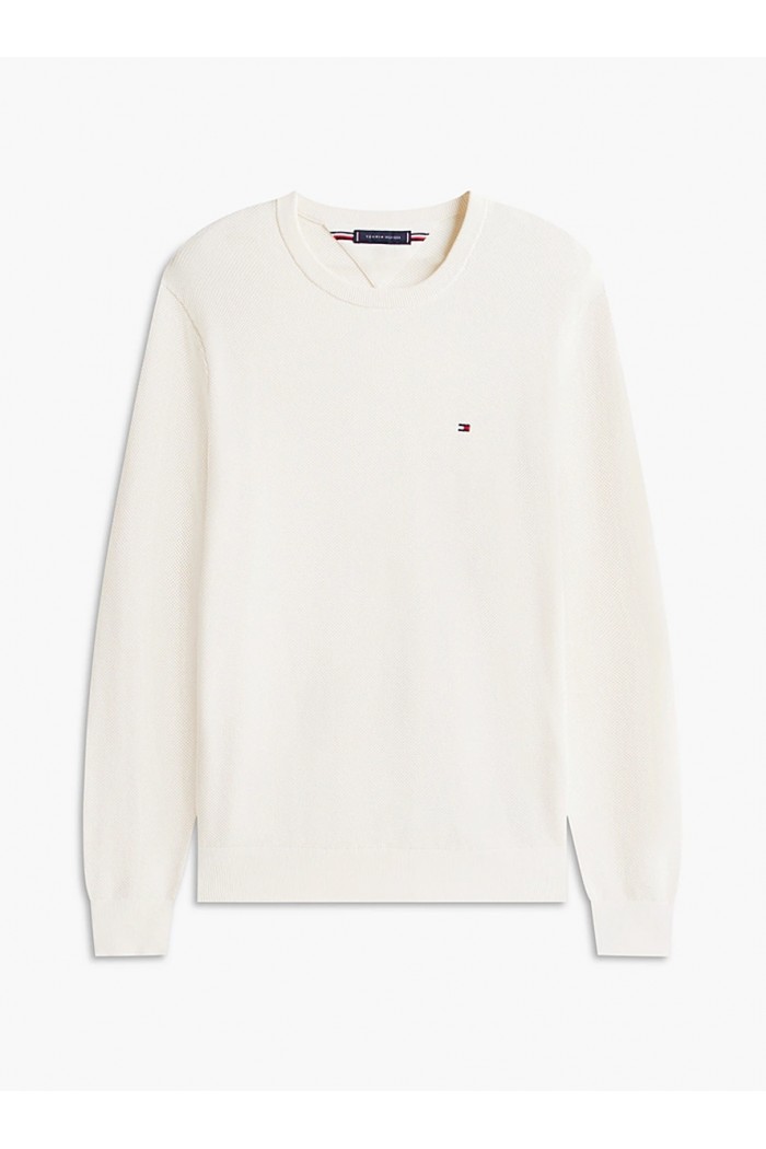 Textured Knit Crew Neck Jumper