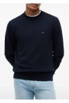 Flag Embroidery Terry Crew Neck Sweatshirt