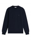 Flag Embroidery Terry Crew Neck Sweatshirt