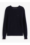 Tipped Cuff Crew Neck Jumper