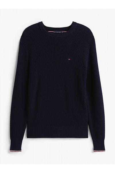 Tipped Cuff Crew Neck Jumper