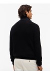Tipped Cuff Ribbed Zip-Thru Jumper