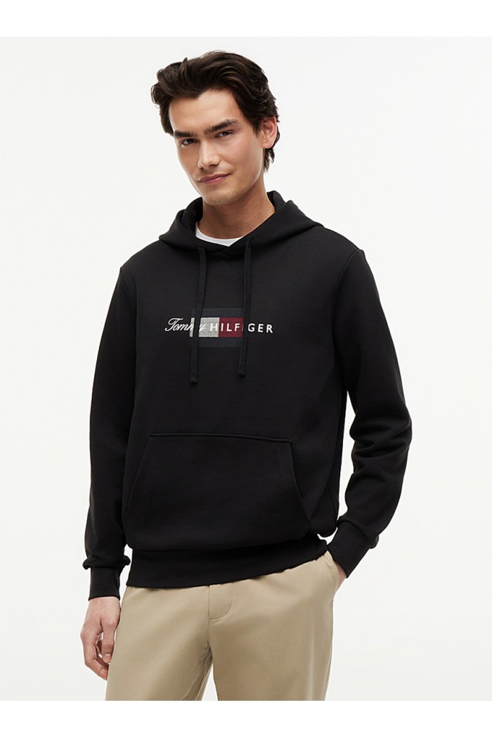 Flag Graphic Terry Drawstring Hoody