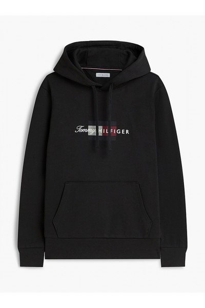 Flag Graphic Terry Drawstring Hoody