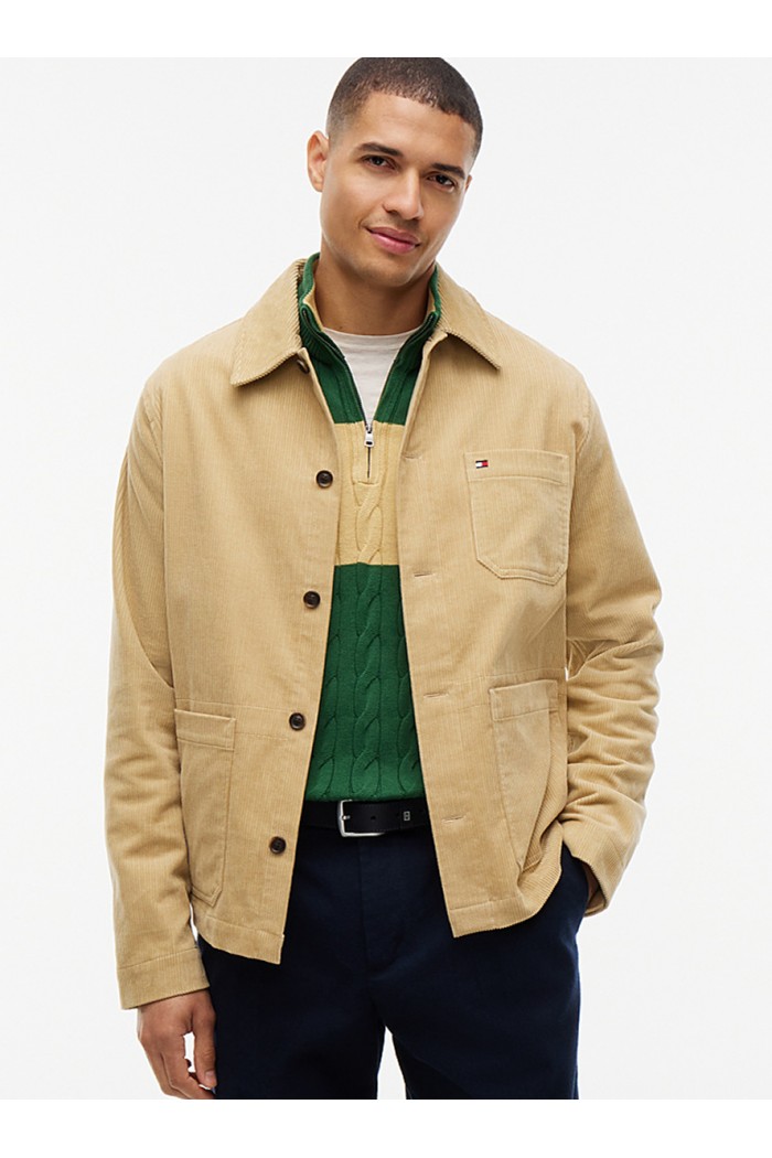 Relaxed Fit Corduroy Chore Shirt Jacket