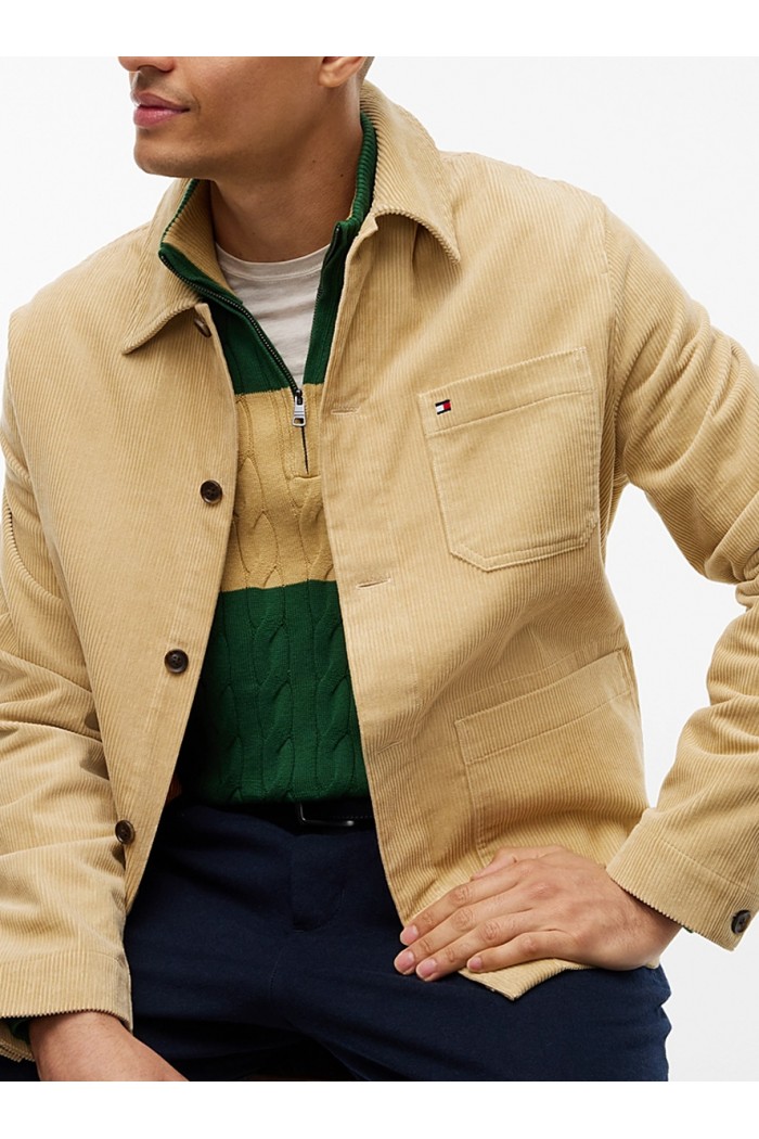 Relaxed Fit Corduroy Chore Shirt Jacket