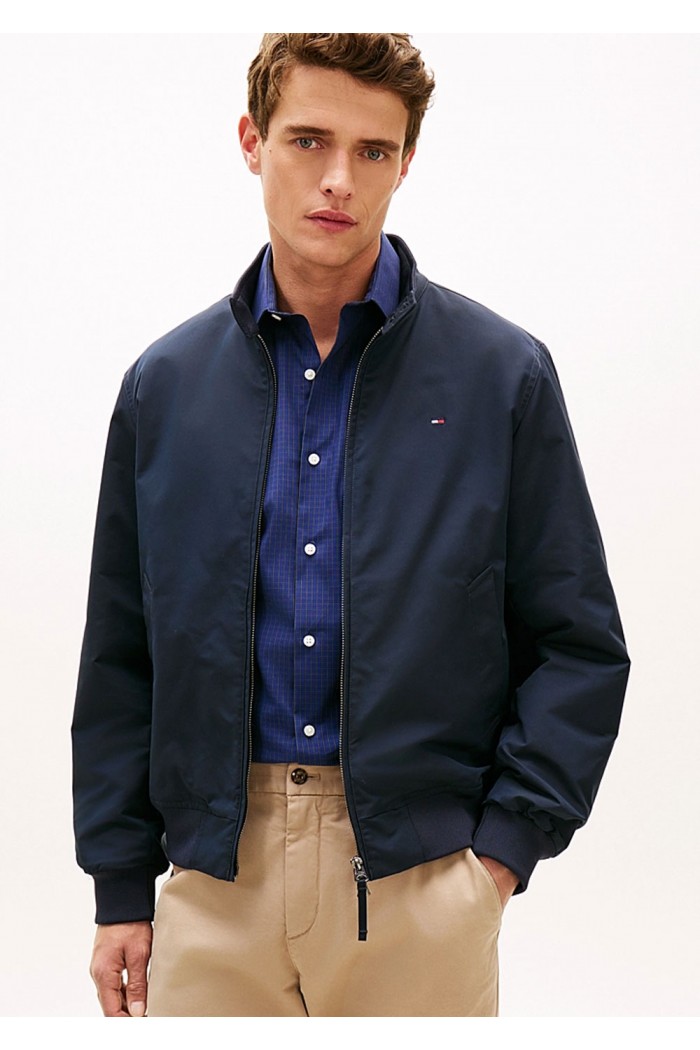 Stand-Up Collar Relaxed Harrington Jacket