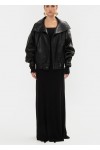 PANAMA WEAVE BLACK BOMBER JACKET PANAMA WEAVE BLACK BOMBER JACKET