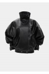 PANAMA WEAVE BLACK BOMBER JACKET PANAMA WEAVE BLACK BOMBER JACKET