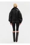 PANAMA WEAVE BLACK BOMBER JACKET PANAMA WEAVE BLACK BOMBER JACKET