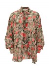 RED FLORAL OS SHIRT
