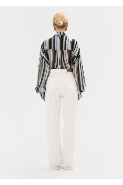 BLUE STRIPED OS SHIRT BLUE STRIPED OS SHIRT