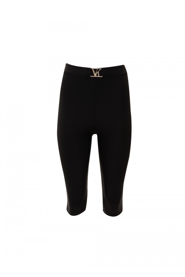 BLACK ACTIVE CAPRI PANTS